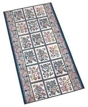 Carpeting Navy Viscose Blend - Navy Ispahan Runner 26 in. W Sold by running ft. Image Carpeting Navy Viscose Blend - Navy Ispahan Runner 26 in. W Sold by running ft.