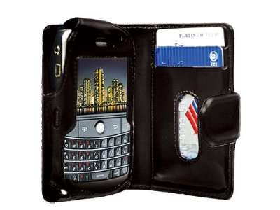 Cellet Blackberry Bold 9000 Black Executive Wallet Case