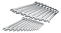 SK 86049 SuperKrome 21 Piece 12 Point 1/4-Inch to 1-1/2-Inch Long Pattern Combination Wrench Set