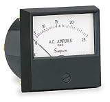 Analog Panel Meter,AC Voltage,0-500 AC V Simpson Electric 17734