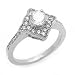 Cheap 14K Engagement Ring 0.75ctw CZ Cubic Zirconia Solitair White Gold Ring On Sale