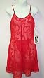 Heart Lace Chemise w/Panty and Hanger (Red, Black and White)
