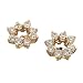 14kt Yellow Gold Diamond Flower Fashion Earrings Jacket