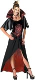 Gothic Vampire Vampiress Halloween Costume Dress with Collar