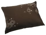 DKNY Applique Floral Embroidery Decorative Pillow, Chocolate