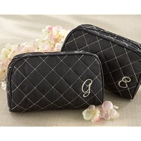  Cosmetic Couture Quilted Monogrammed Make-Up Bag