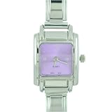 Pugster Square Purple Italian Charm Bracelet