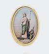 Gold Plated Religious Lapel Pin - Saint Martha