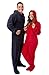Big Feet Pjs Navy Hooded Plush Footed Pajamas - No Drop Seat