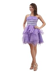 Petite Sexy Cocktail Short Organza One Shoulder Bandage Dress/Prom Dress 