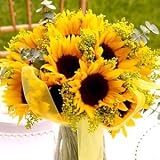 Send Fresh Cut Flowers - Sunflower Centerpiece (6pc) - Yellow