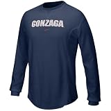 Nike - Nike Gonzaga Bulldogs Navy Blue Waffle Long Sleeve Crew Top