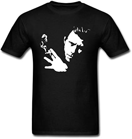 OKGOOP Men's 100% Cotton Tom Waits Black T-shirt