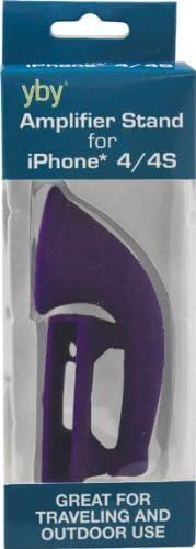 yby Soft Horn Style Amplifier Stand for iPhone 4/4S (Purple)