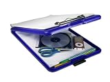Saunders SlimMate Plastic Storage Clipboard, 00559, Letter Size (8.5 inch x 12 inch), Blue