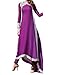 Ashlen Women's Lace Adornment Long Sleeve Muslim Abayas Maxi Long Dress Purple XL