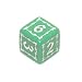 19mm d6 Old English Dice, Green