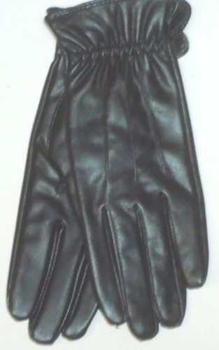 Genuine Black Leather Microfiber Lined Gloves for Women and Teens Size Medium