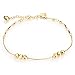 OPK Jewelry 18k Gold Plated Copper Women Anklet Bracelet Chain lantern/Heart/Bells Pendant Adjustable