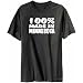 100% Made In Minnesota Usa States Mens T-Shirt (Dark Silver, Size Large)