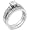 Cubic Zirconia Silver Wedding Ring Set - size 6
