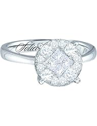 0.50CTW PRINCESS ROUND DIAMOND LADIES FASHION RING