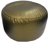 Faux Leather Bronze Round Bean Bag Footstool Pouffe