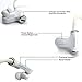 SenboweTM Bluetooth 4.0 Double Ear Peices with Clear Voice and Noise Cancellation Portable Wireless Stereo Outdoor Sports/Running &Gym/Hiking/Exercise Bluetooth Earbuds Headphones Headsets/Microphone for iPhone 6 5S 5C 5 4S 4, iPods,HTC One,One mini, One mini 2,iPad Mini, Samsung Galaxy Note 3, Note 2, S5 S4, S3, S2,LG Optimus,LG G3,G2,MOTO X,Most Android Smart Phones and Tablets and other Bluetooth-enabled tablets (White)