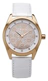 Morgan - M1087W - Montre Femme - Quartz Analogique - Cadran Nacre - Bracelet Cuir Blanc
