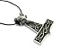Thor's Hammer Pewter Pendant on Cord Necklace, The Norse Collection