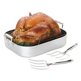 All-Clad Master Chef 2 Roti Combo with Roti Pan, Roasting Rack, and 2 Turkey Forks by All-Clad