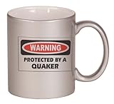 IMAGE OF PROTECTED BY A QUAKER Coffee Mug Metallic Silver 11 oz