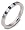 2.5mm stackable white gold gemstone wedding band ring ( 0.18cts sapphire 14K Gold)