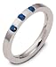 2.5mm stackable white gold gemstone wedding band ring ( 0.18cts sapphire 14K Gold)