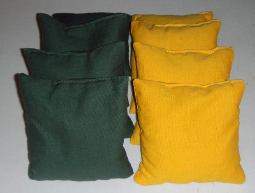 Cornhole Bags Set - 4 Green & 4 Yellow