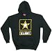 Army Star Logo - Black Hoodie Pullover Sweatshirt