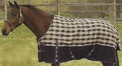 TuffRider Horse Fleece Lined Plaid Turnout Sheet 600D
