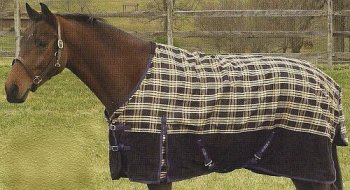 TuffRider Horse Fleece Lined Plaid Turnout Sheet 600D