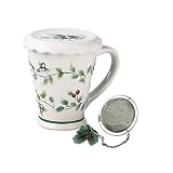 Pfaltzgraff Winterberry Covered Mug with Tea Diffuser
