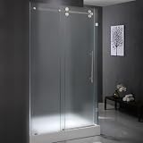 36 x 60 Frameless Shower Enclosure Finish: Chrome, Glass Type / Door Configuration: Frosted / Right Hinged Door