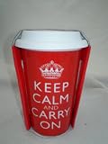 Keep Calm and Carry On Ceramic (Red) Travel Mug - Double Walled