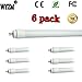 WYZM 6-Pack of 21 Inch 10W T5 LED Tube,Replacement for F13T5/CW T5 Linear Fluorescent Tube Light Bulb,Frosted Cover 110/120v Directly (21
