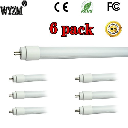 WYZM 6-Pack of 21 Inch 10W T5 LED Tube,Replacement for F13T5/CW T5 Linear Fluorescent Tube Light Bulb,Frosted Cover 110/120v Directly (21