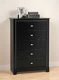 Bedroom Chest Contemporary Style in Black Finish