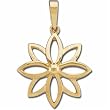14kt Yellow Gold Flower Fashion Pendant