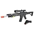 UK ARMS P36 Spring 280-FPS Airsoft Gun Rifle with LASER AND FLASHLIGHT with EXTRA James Bond Concealable Pistol 180-FPS COMBO Airsoft Gun