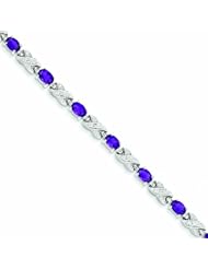 Genuine .925 Sterling Silver Amethyst Bracelet 10.3 Grams . 100% Satisfaction Guaranteed.