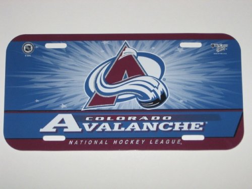 Buy COLORADO AVALANCHE Officially Licensed Team Colored Logo Plastic LICENSE PLATE by WeSellSports