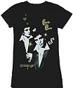 Gossip Girl Chuck Bass Gold Foil Black Juniors T-shirt Tee
