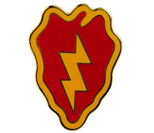 US Army 25th Infantry Division Tropic Lightning Electric Strawberry hat or lapel pin